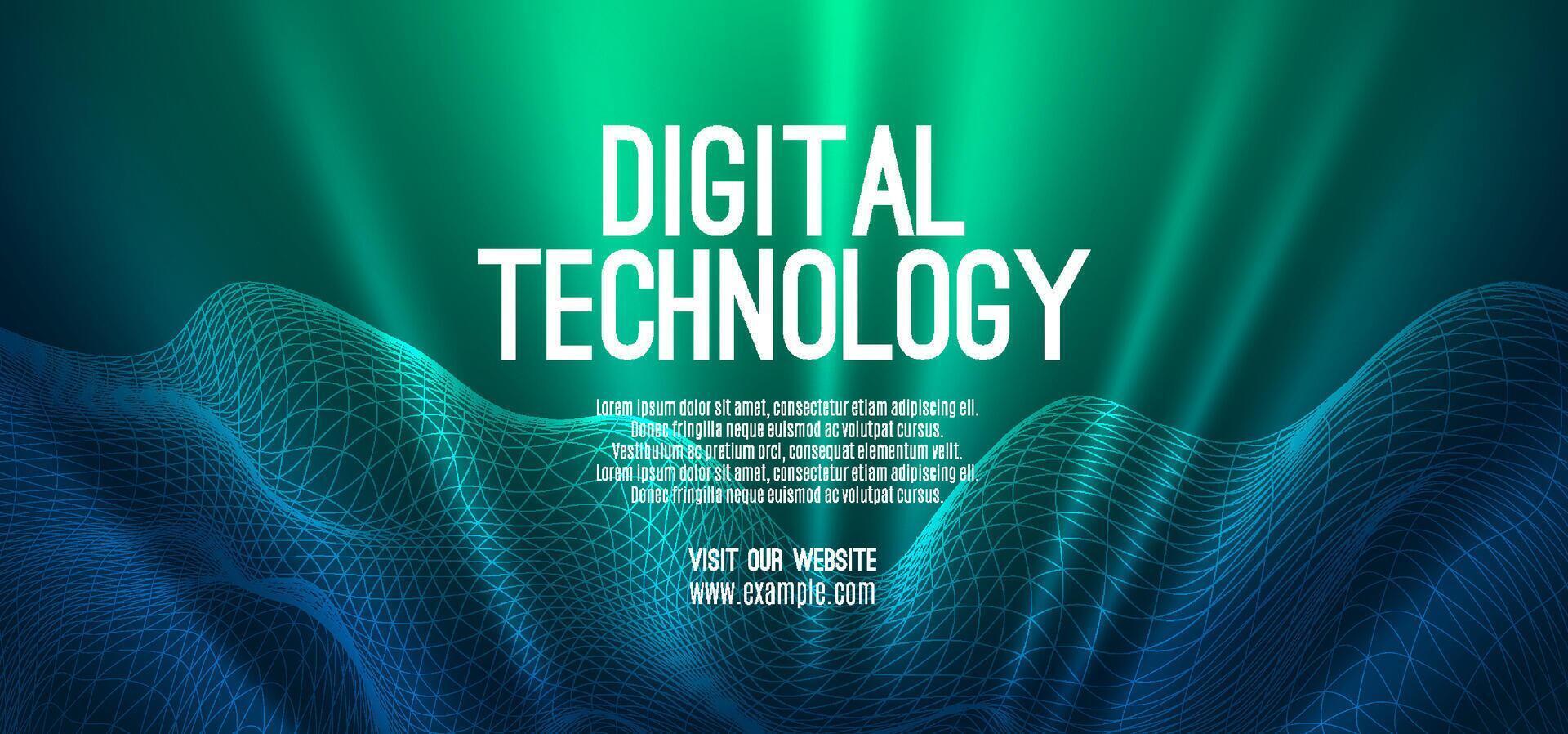 Digital technology speed connect blue green background, cyber nano information, abstract communication, innovation future tech data, internet global network connection, Ai big data, illustration 3d vector