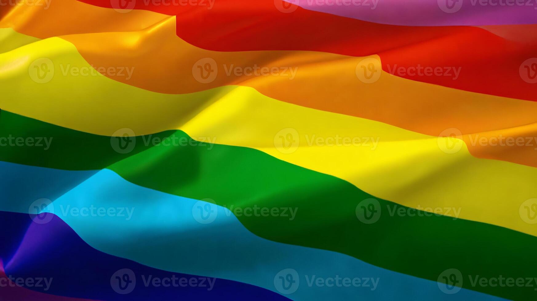 Rainbow pride flag, lgbtq diversity Intersex inclusive progress pride flag, pride month, gay community and freedom concept, for design and multimedia content photo