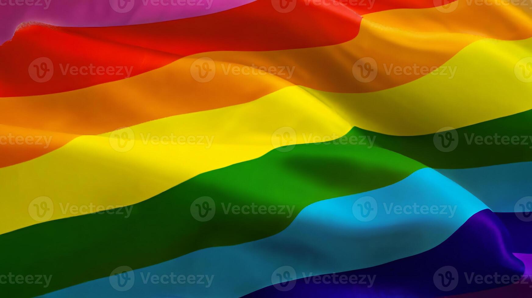 Rainbow pride flag, lgbtq diversity Intersex inclusive progress pride flag, pride month, gay community and freedom concept, for design and multimedia content photo