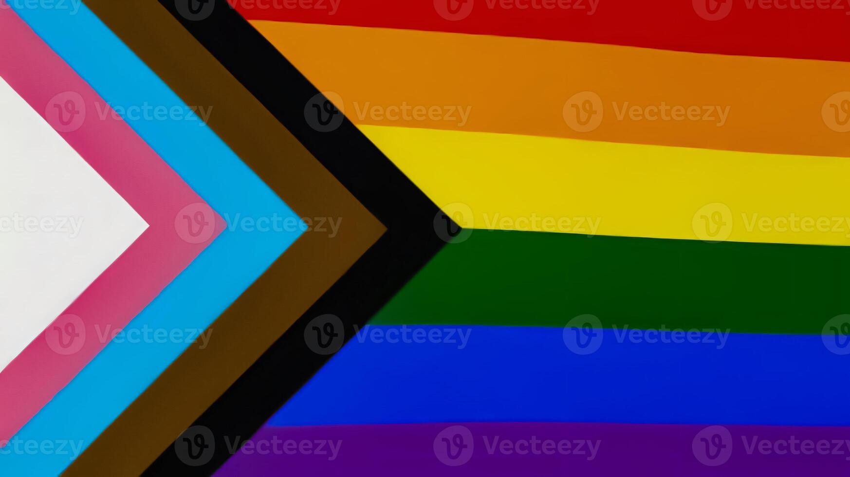 Rainbow pride flag, lgbtq diversity Intersex inclusive progress pride flag, pride month, gay community and freedom concept, for design and multimedia content photo