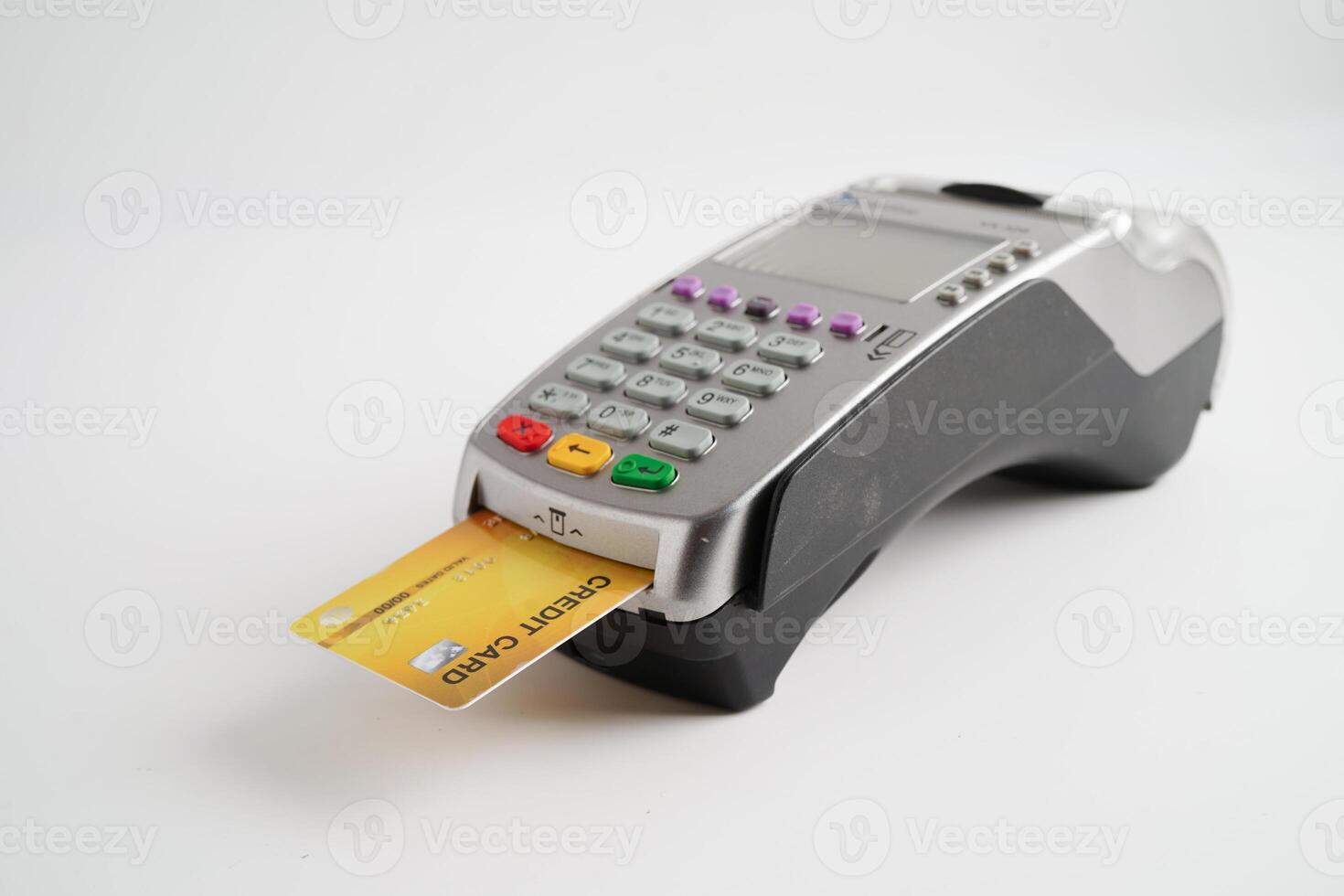 Payment POS terminal for finance and shopping business and technology. photo
