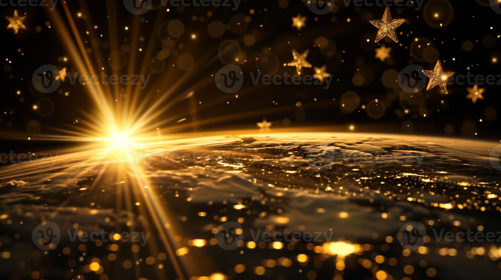 A celestial dawn the star of bethlehem illuminates earth photo