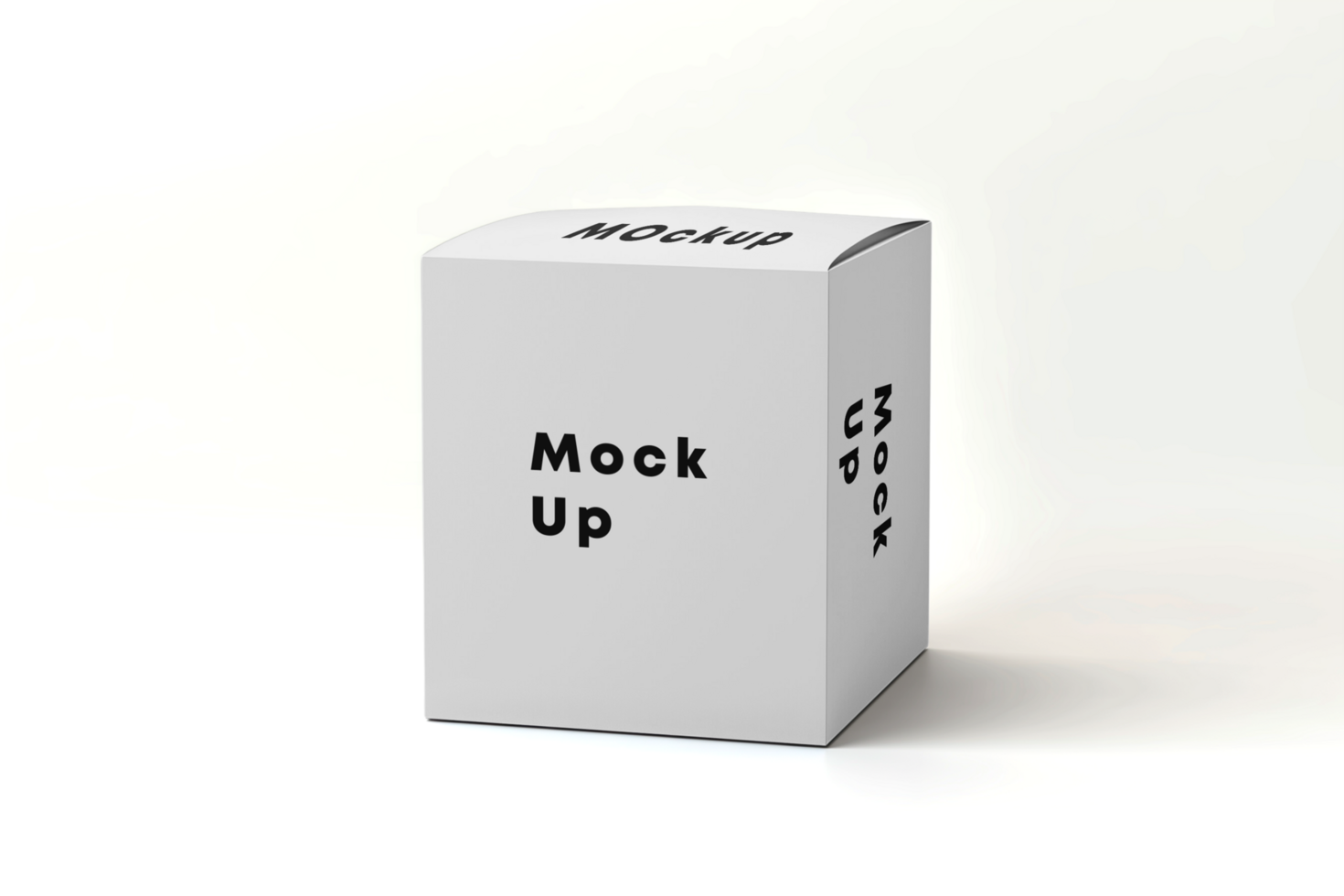 a white blank box with the word Mockup on it psd
