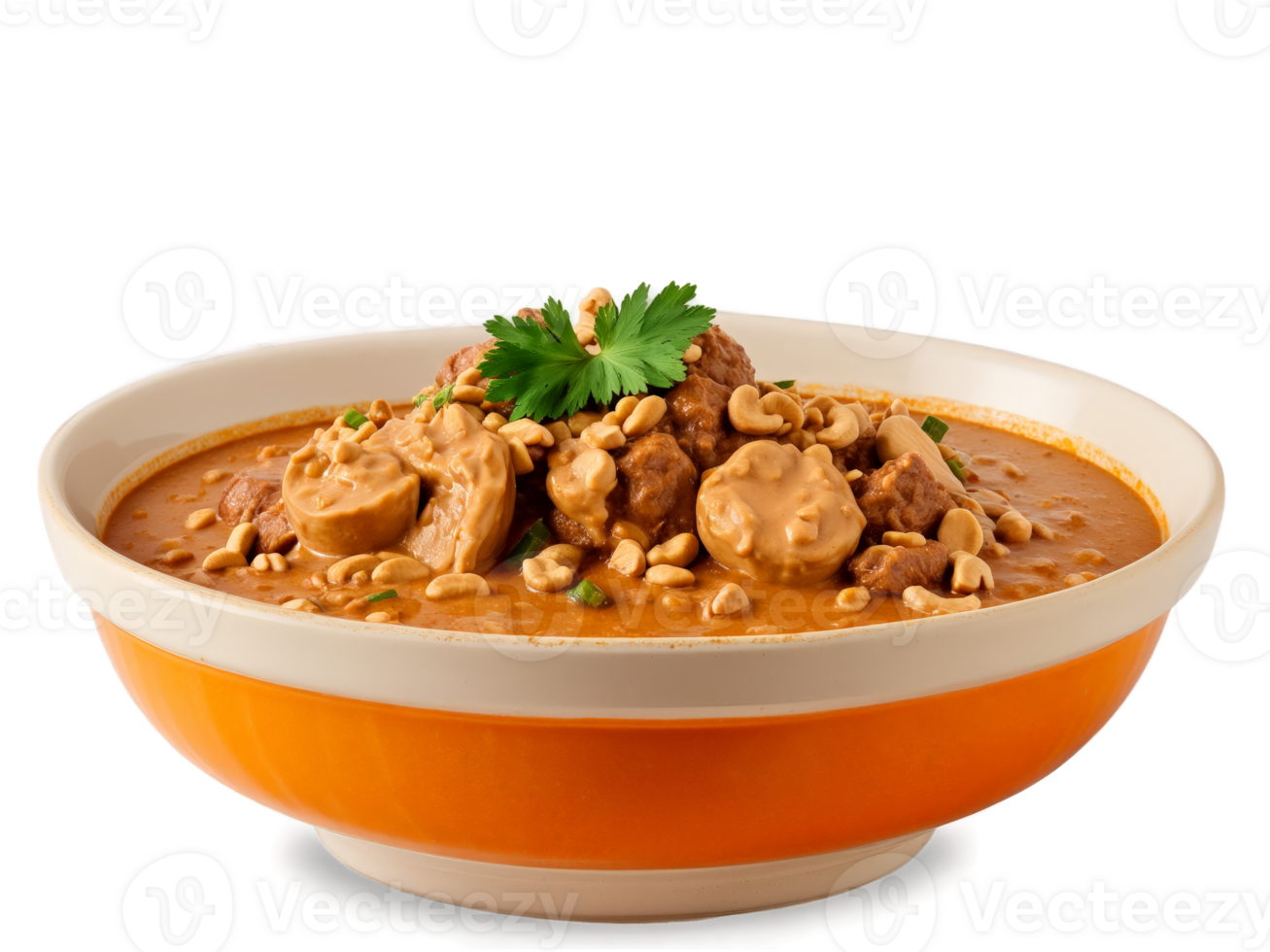 Maafe Creamy maafe or groundnut stew with rich peanut based sauce vegetables and meat served png