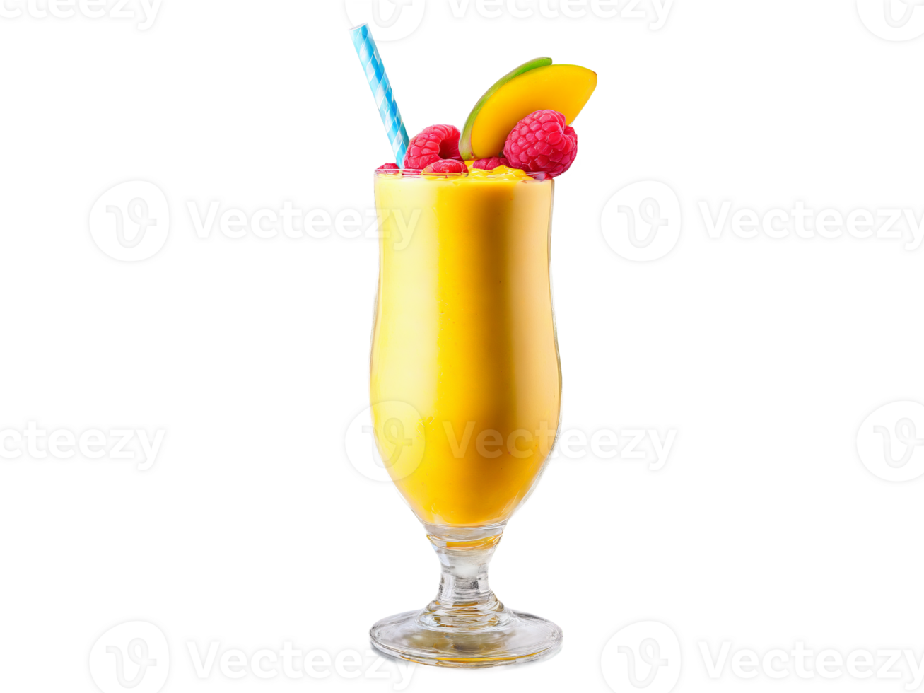 Mango Raspberry Smoothie A tropical mango raspberry smoothie in a curvy glass garnished with mango png