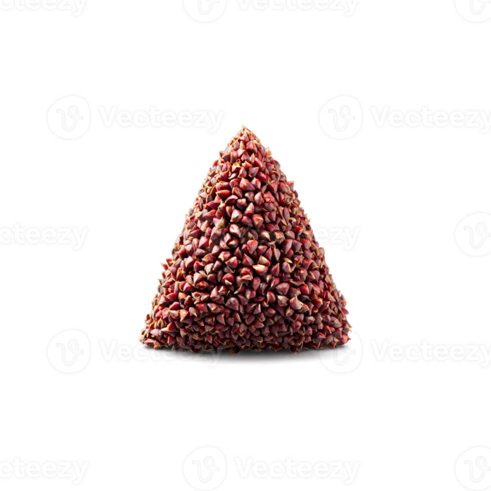 Annatto seeds deep red color triangular shape slightly glossy surface Food and culinary concept png