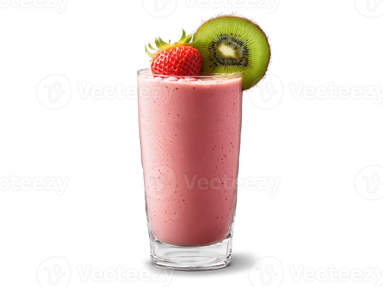 Strawberry Kiwi Smoothie A tropical strawberry kiwi smoothie in a modern glass adorned with strawberry png
