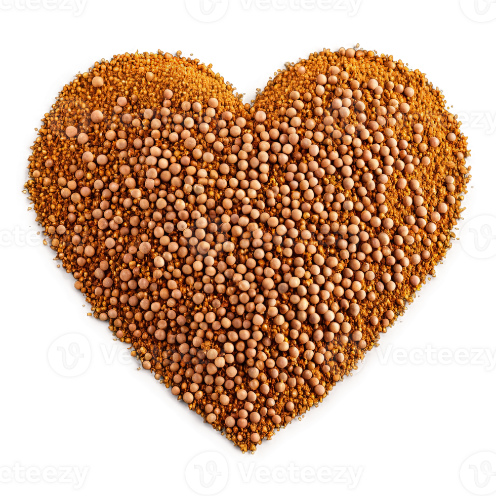 Amchur light brown fine powder soft heart shape with gentle shadows Spices food and culinary png