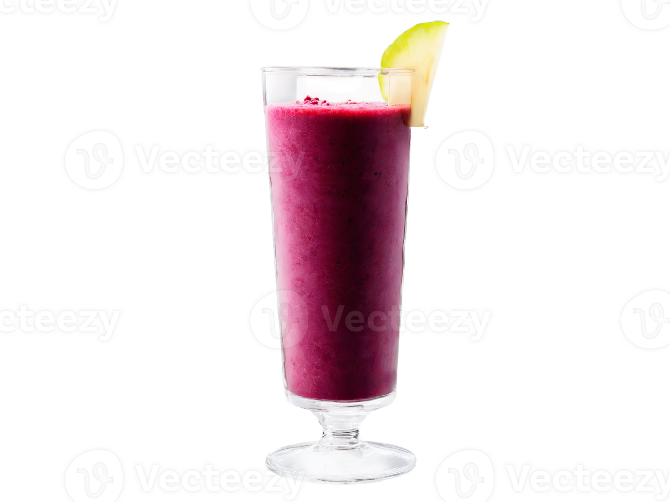 Smoothie red beet with apple and a touch of ginger in a transparent glass detox png
