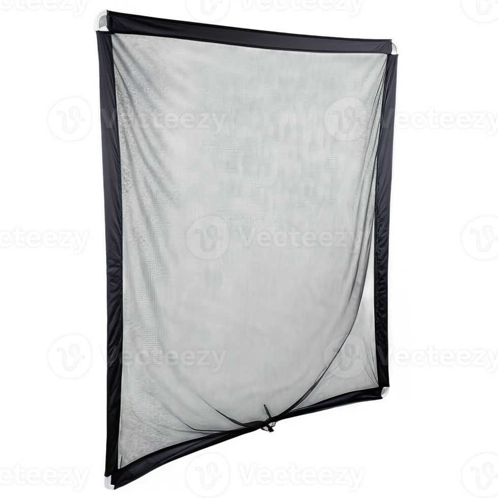 Portable mesh bug screen for camping with a zippered door and a built in floor png