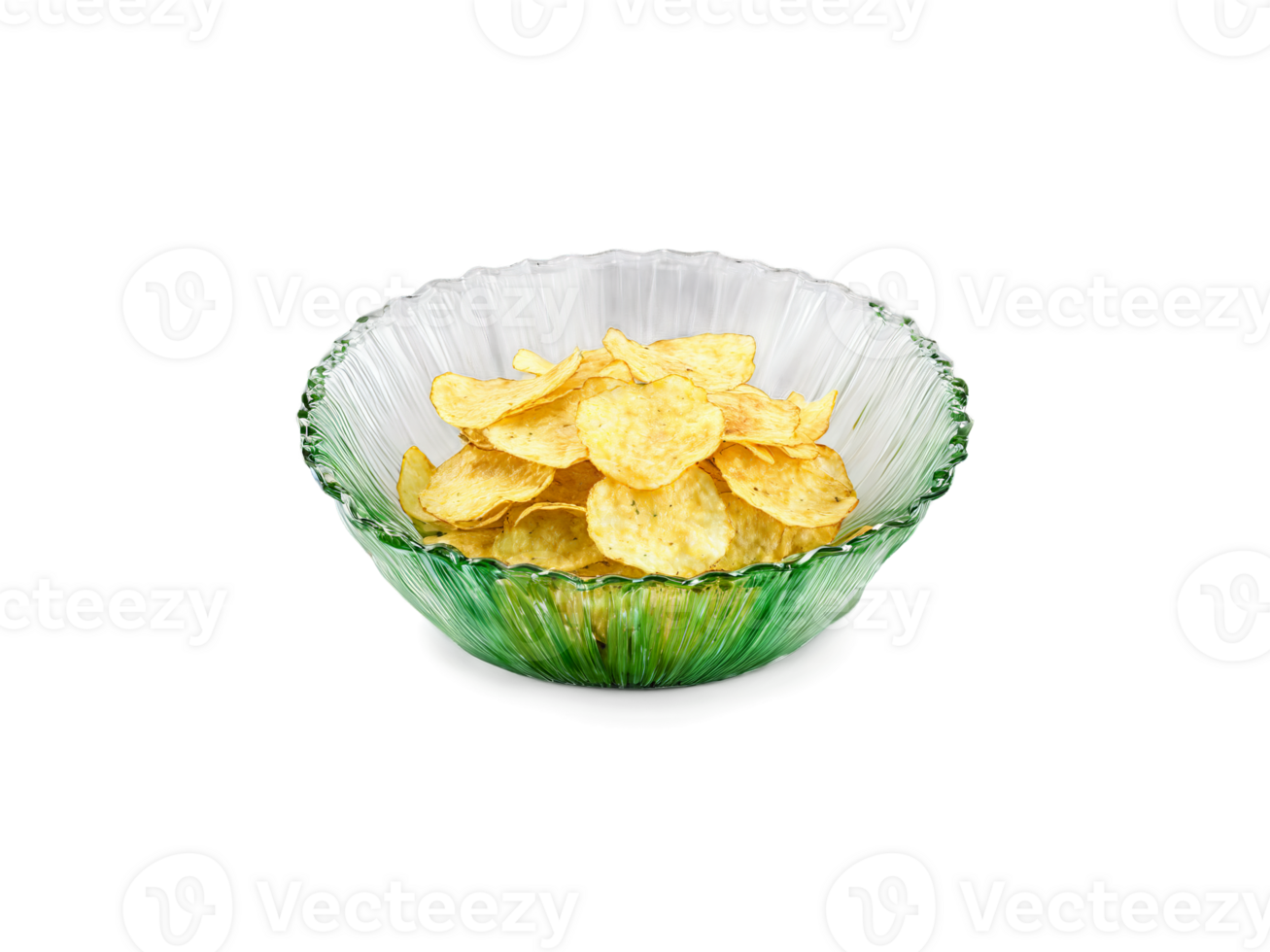 St Patrick s Day snack potato chips with a green onion dip served png