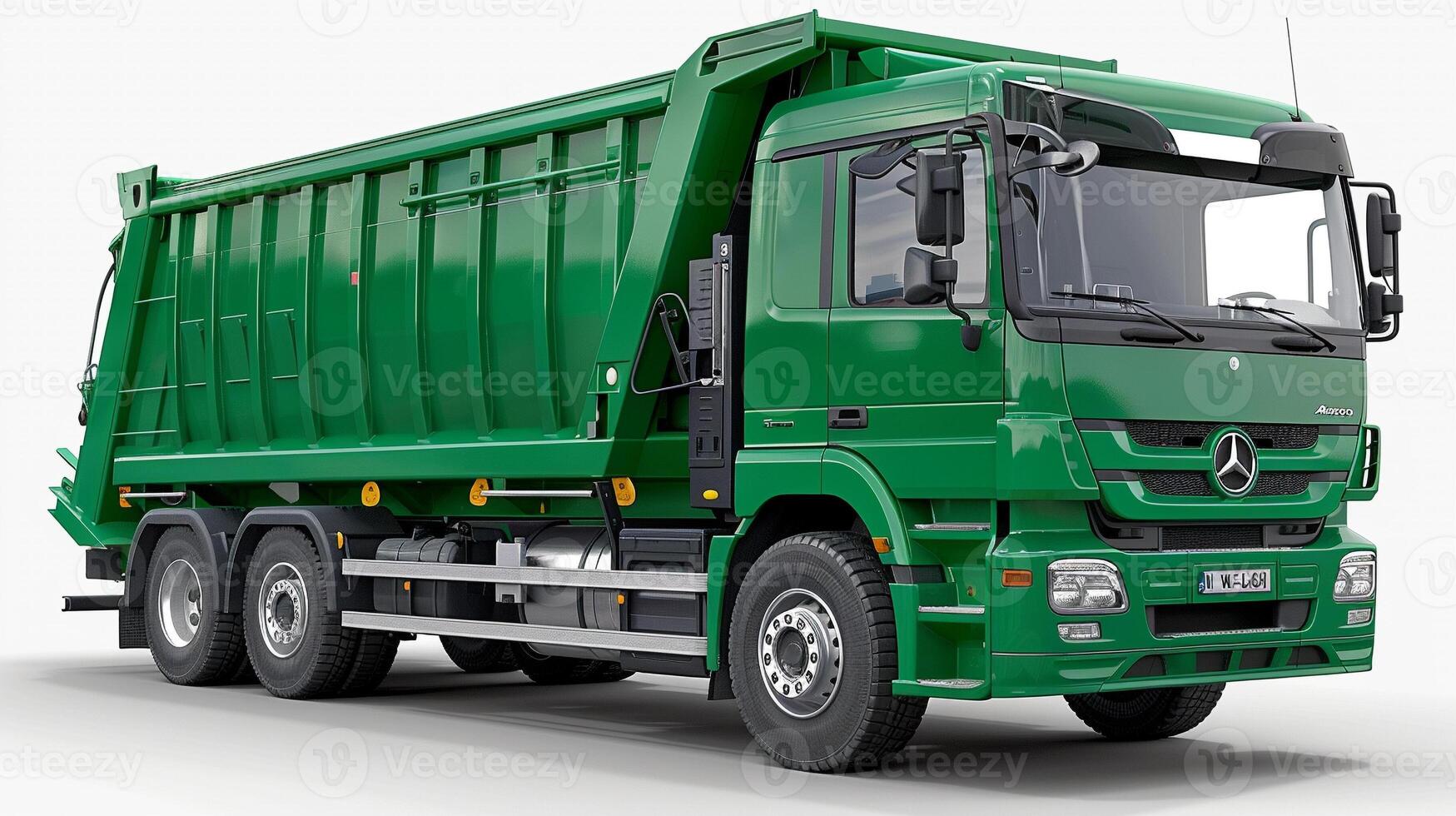 Garbage truck isolated with solid background or no background image photo