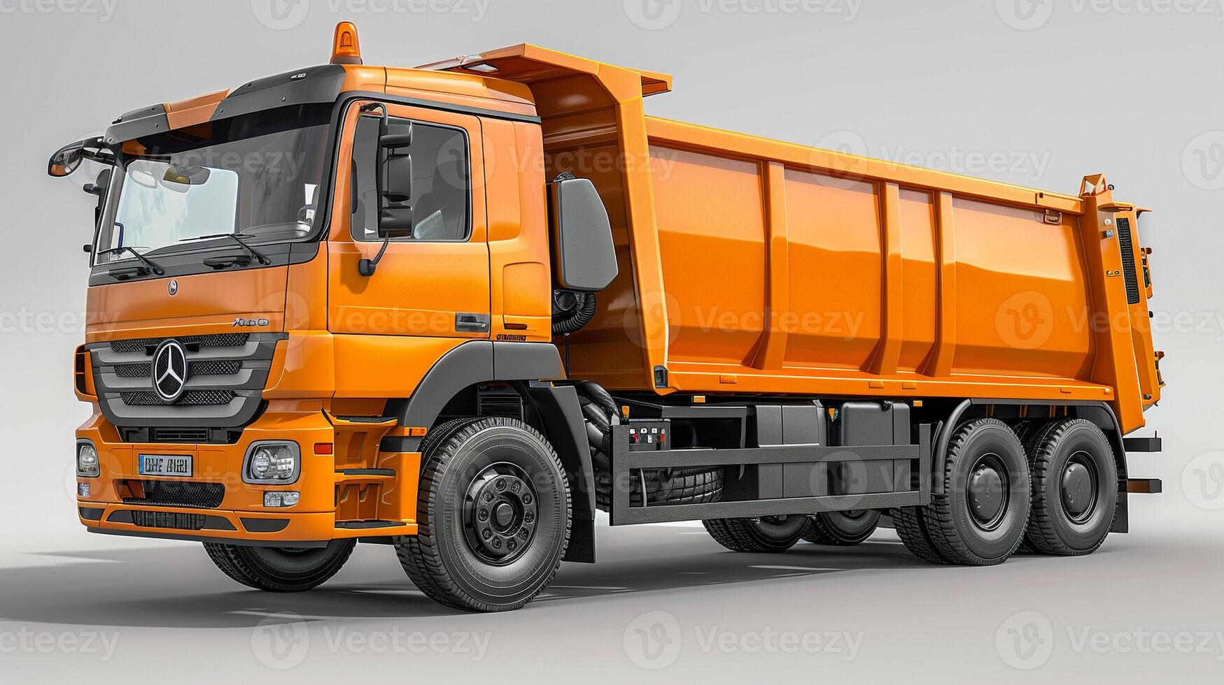 Garbage truck isolated with solid background or no background image photo