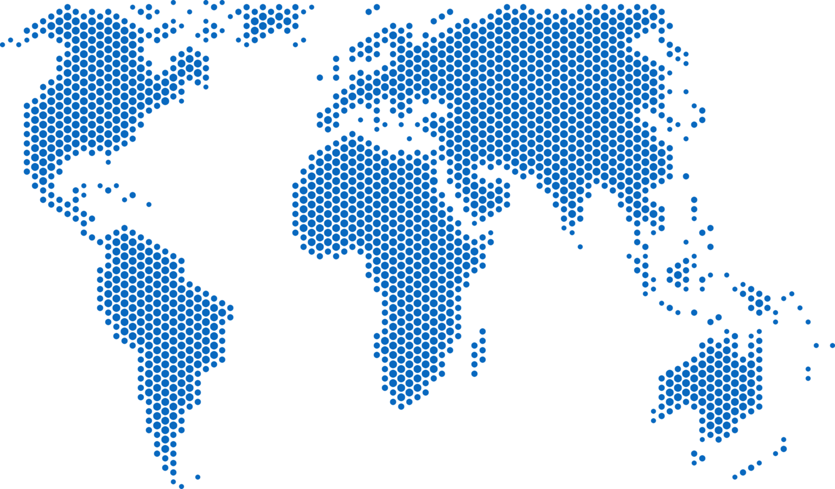 Circle shape world map on transparent background. png