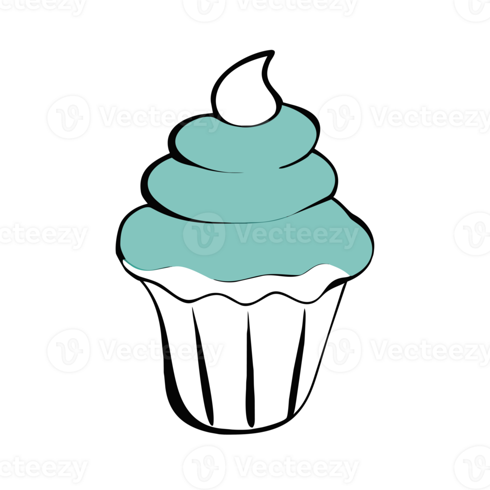 minimalist graphic A simple, stylized cupcake png
