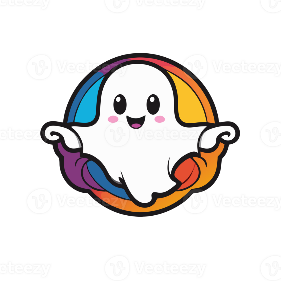 halloween graphics cute colorful ghost png