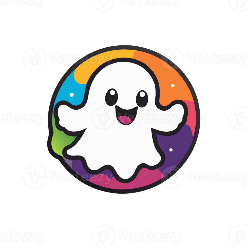 halloween graphics cute colorful ghost png