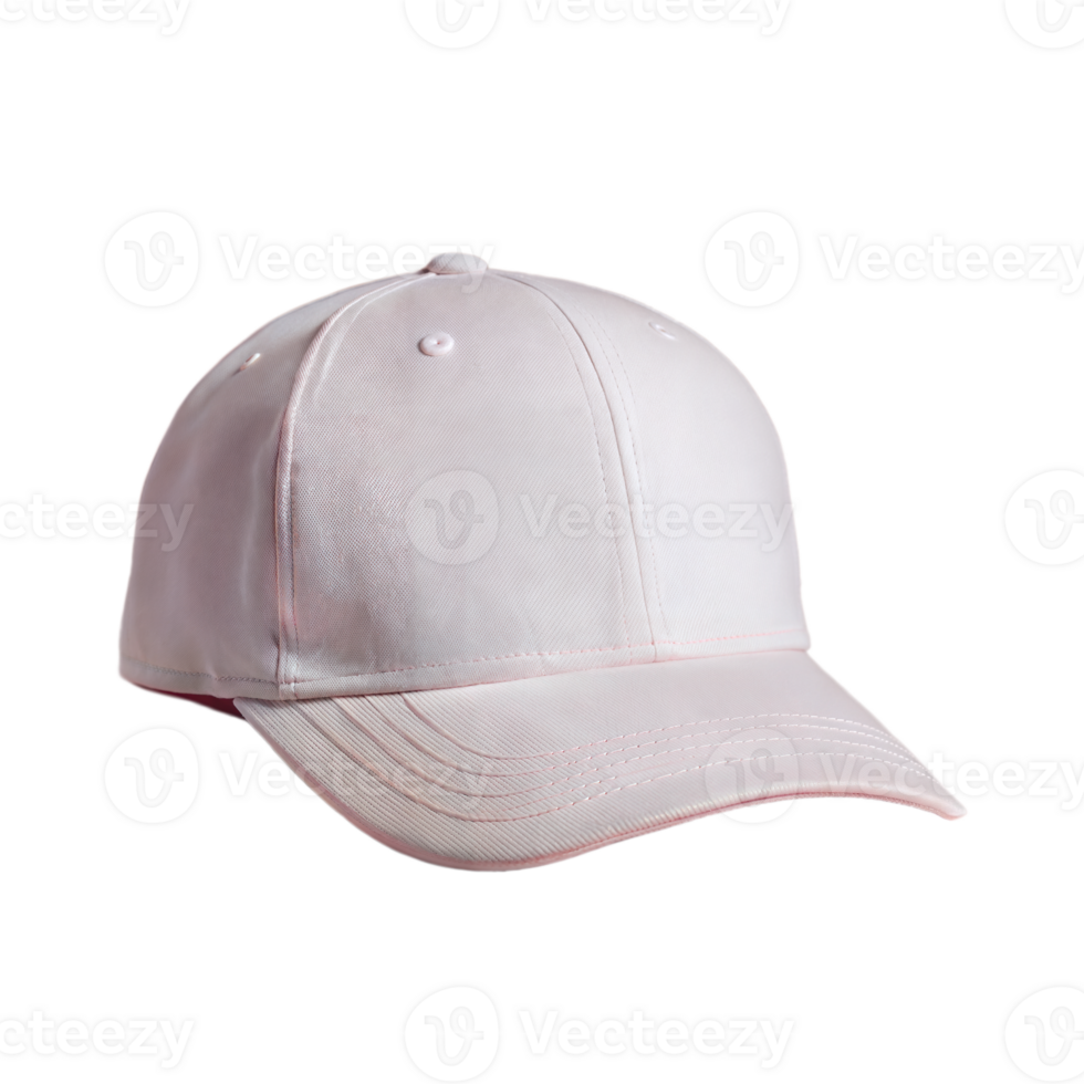White baseball cap on a plain gray background png