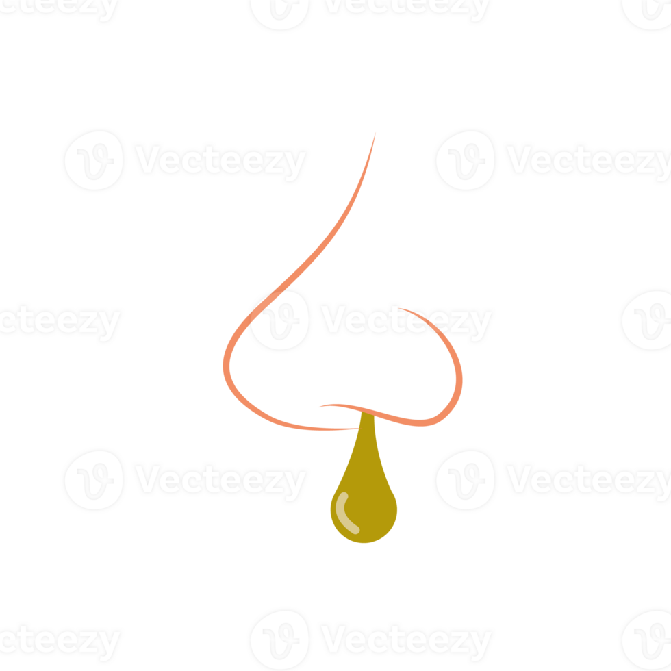 Runny nose line icon isolated png