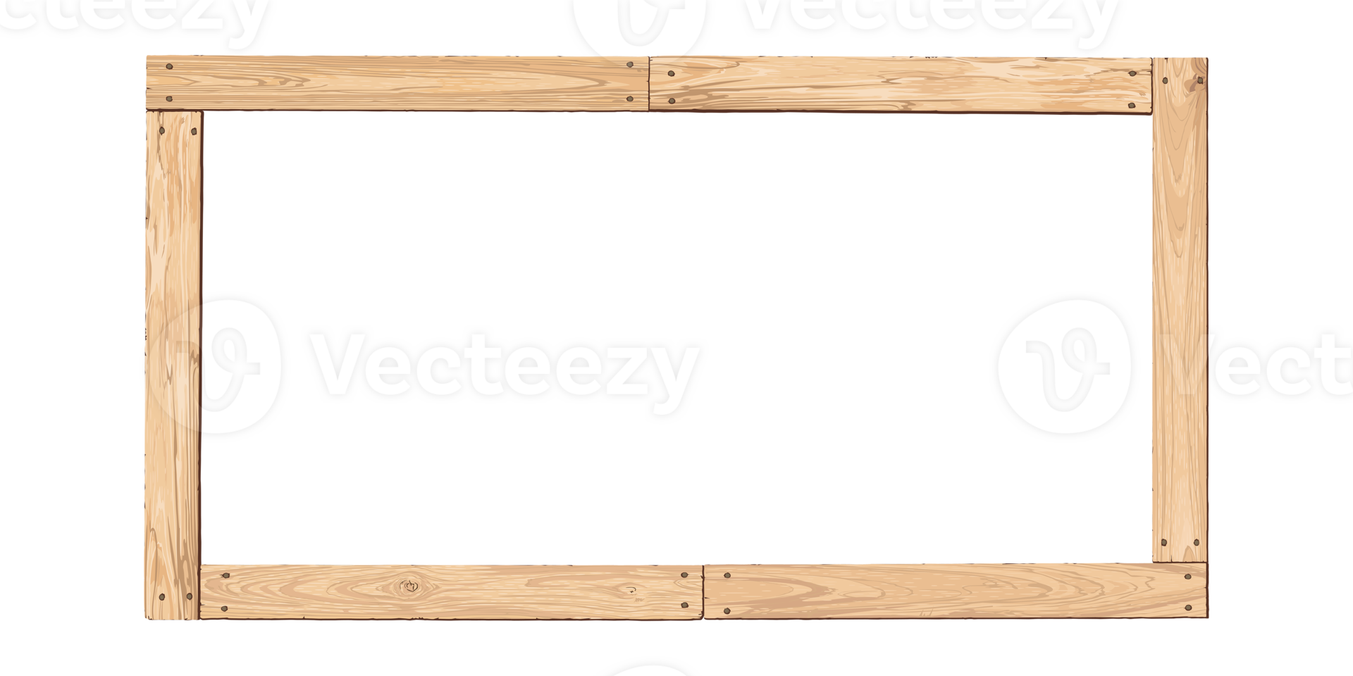 Blank old cut timber panels frame isolated graphic illustrated. Wooden border whitewashed texture pattern. png