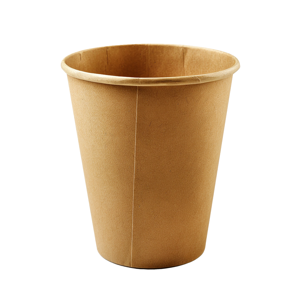 Empty cardboard cup isolated on transparent background png