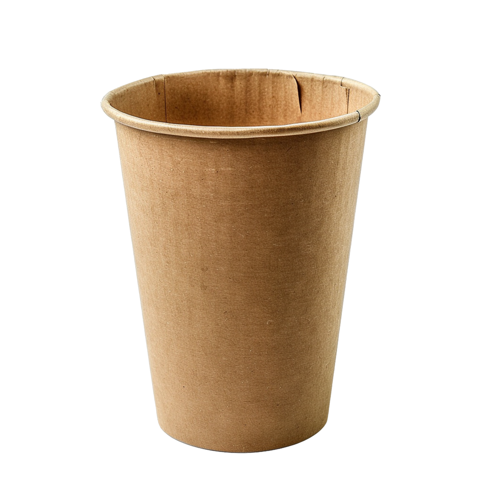 Empty cardboard cup isolated on transparent background png