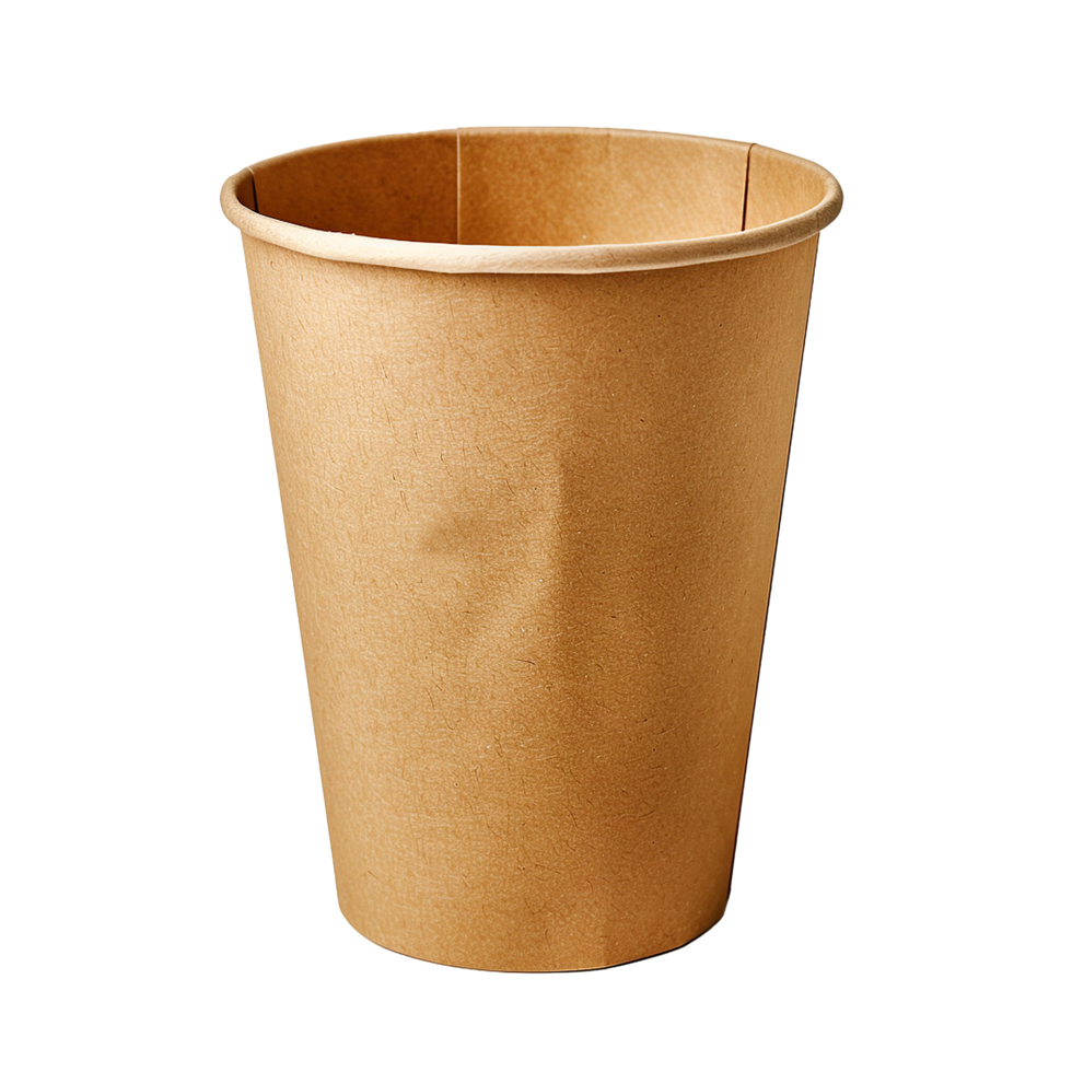 Empty cardboard cup isolated on transparent background png