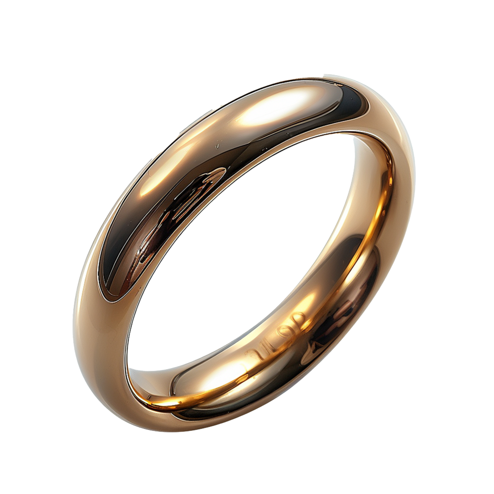 Gold ring isolated on transparent background png