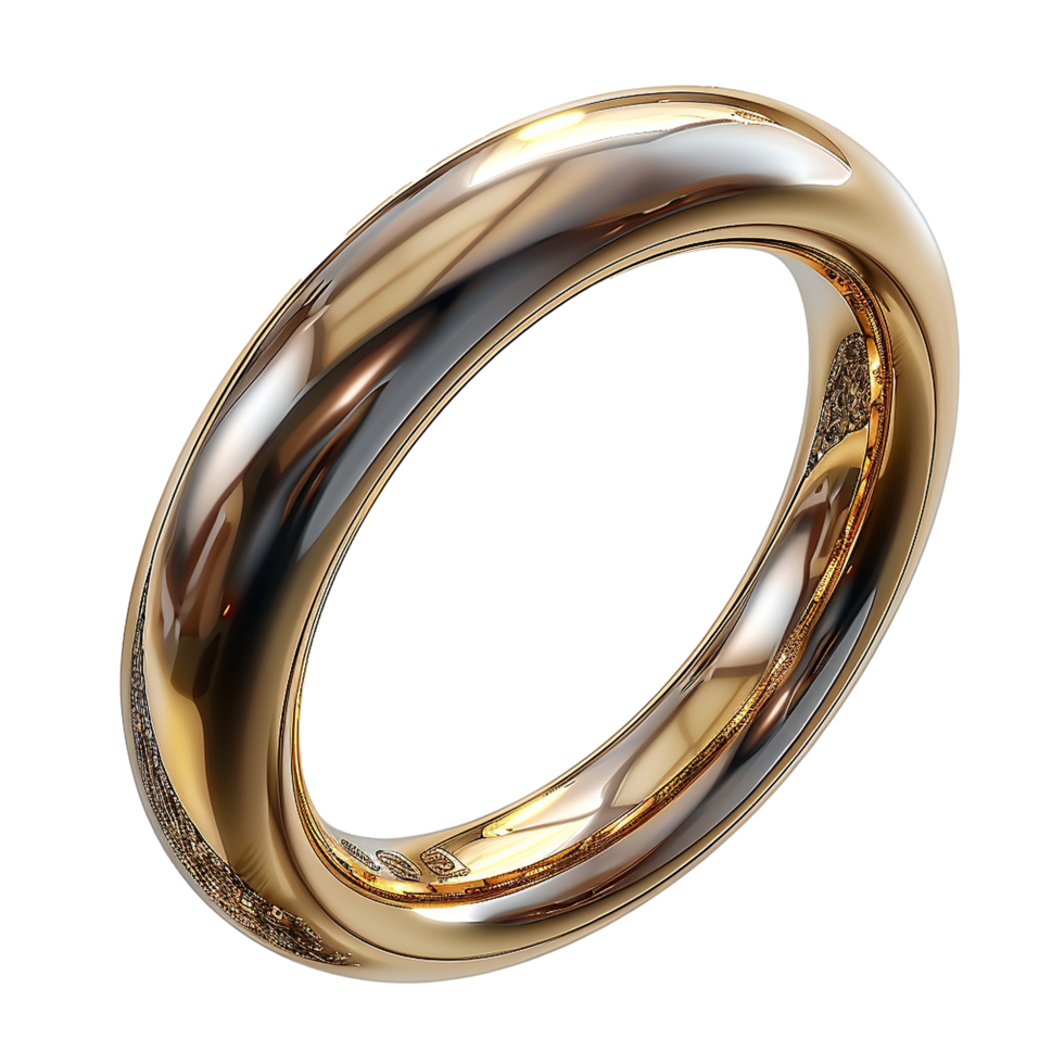 Gold ring isolated on transparent background png