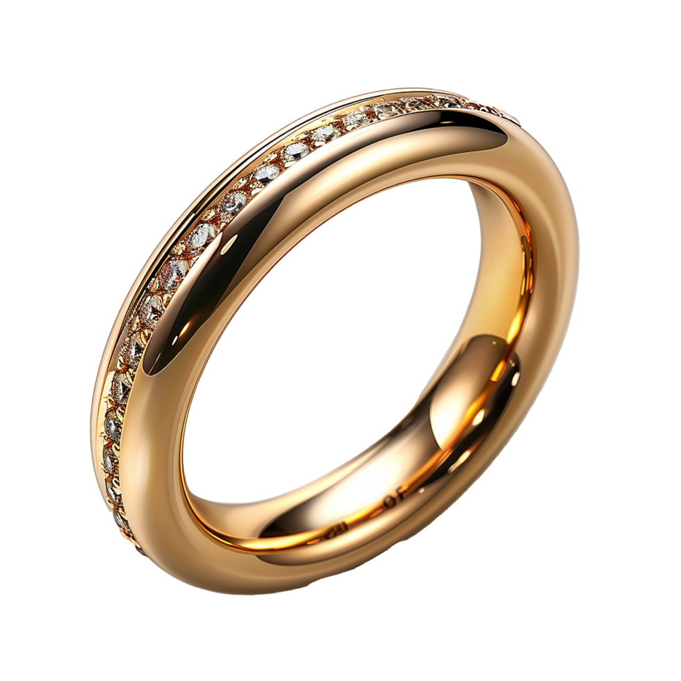 Gold ring isolated on transparent background png