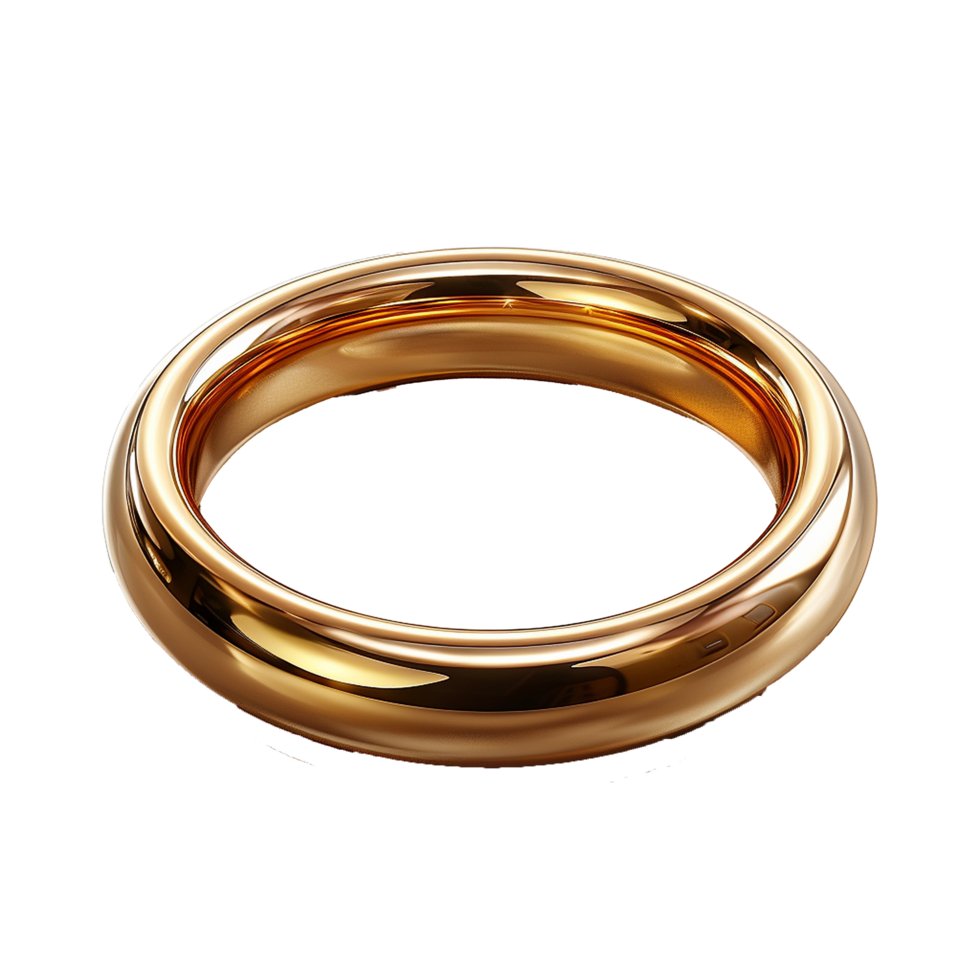 Gold ring isolated on transparent background png
