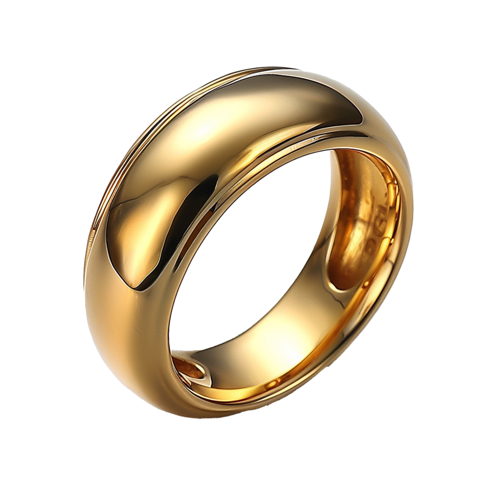 Gold ring isolated on transparent background png
