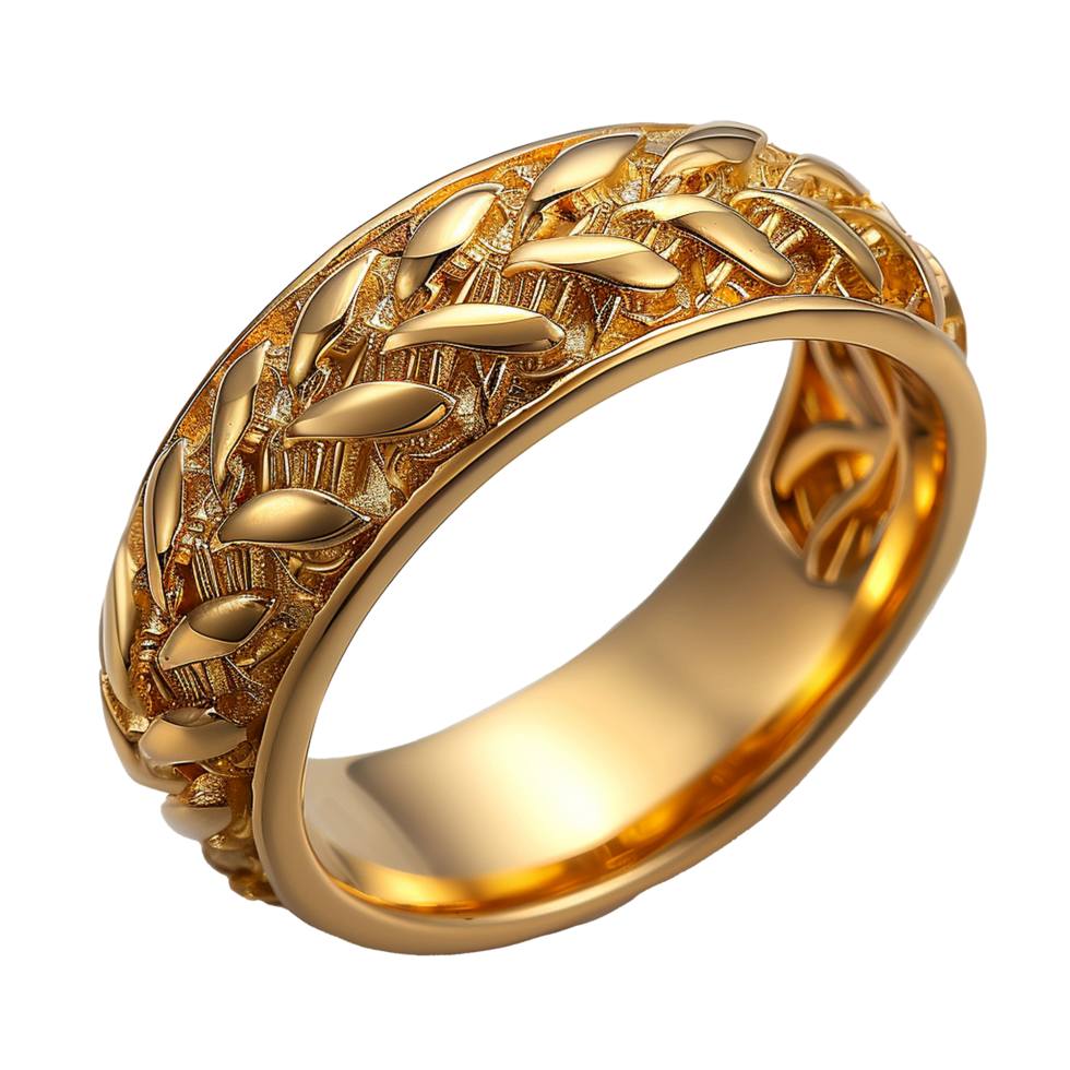Gold ring isolated on transparent background png