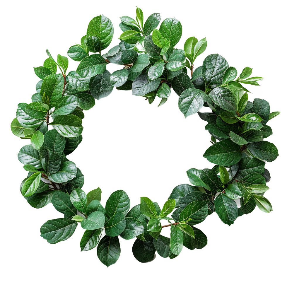 grön blad krans isolerat på transparent bakgrund png