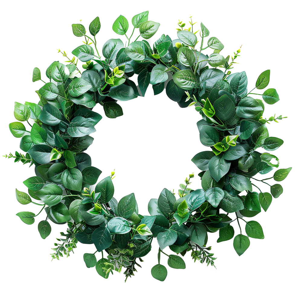 vert feuille couronne isolé sur transparent Contexte png