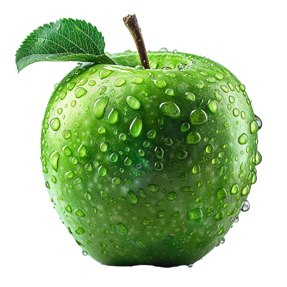 Green apple isolated on transparent background png