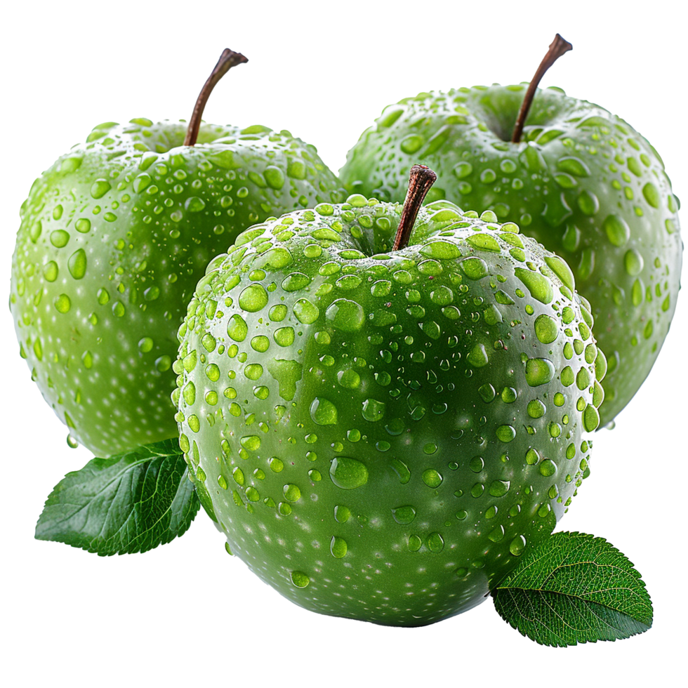 Green apple isolated on transparent background png