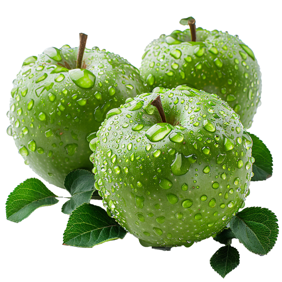 Green apple isolated on transparent background png