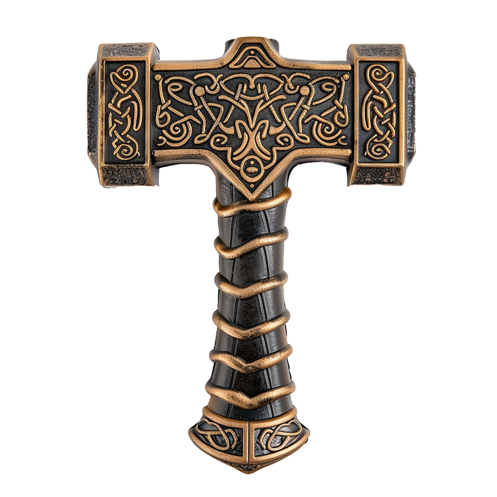 Norse mythology thor hammer isolated on transparent background png