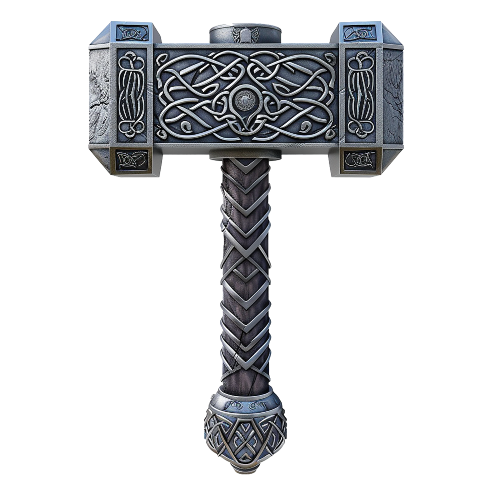 Norse mythology thor hammer isolated on transparent background png