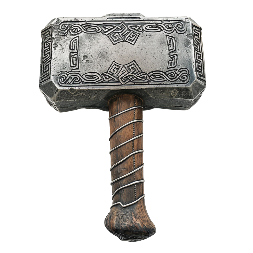 Norse mythology thor hammer isolated on transparent background png
