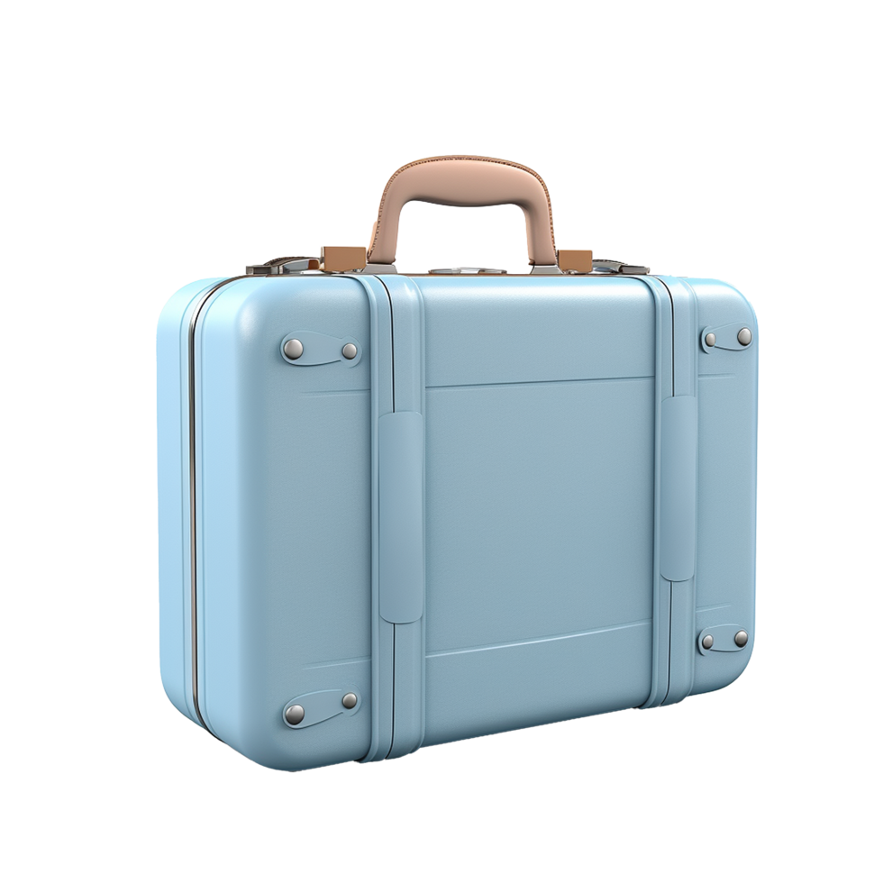 3d Koffer isoliert auf transparent Hintergrund png