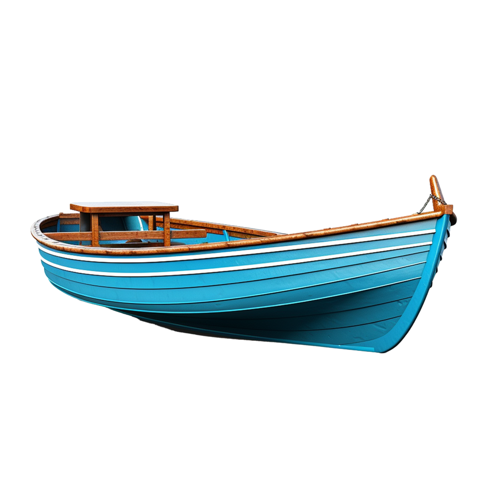 3d boat isolated on transparent background png