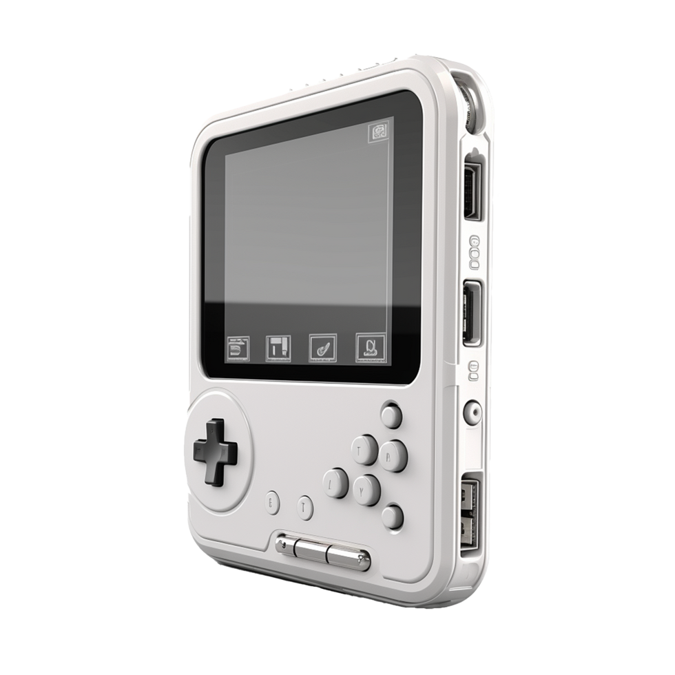 3d handheld game console portable isolated on transparent background png