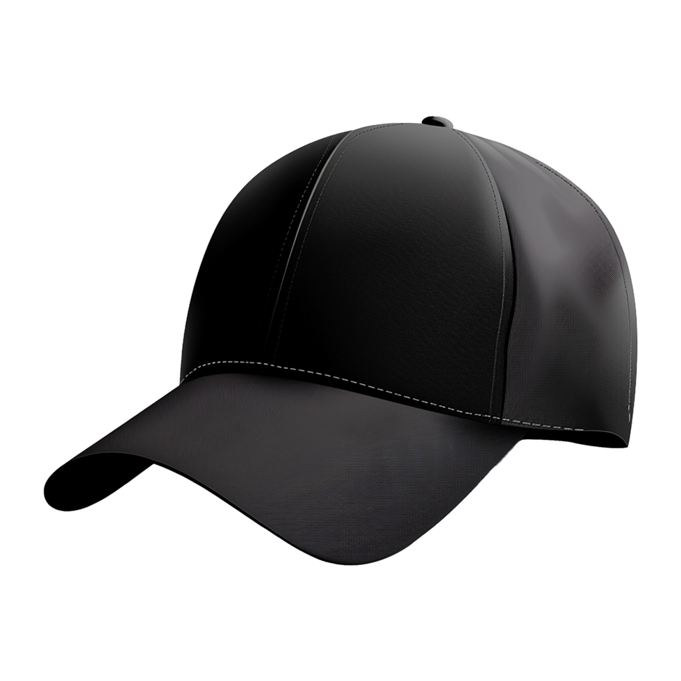 Black cap isolated on transparent background png