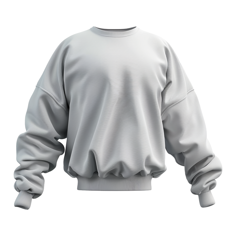Ash sweatshirt isolated on transparent background png