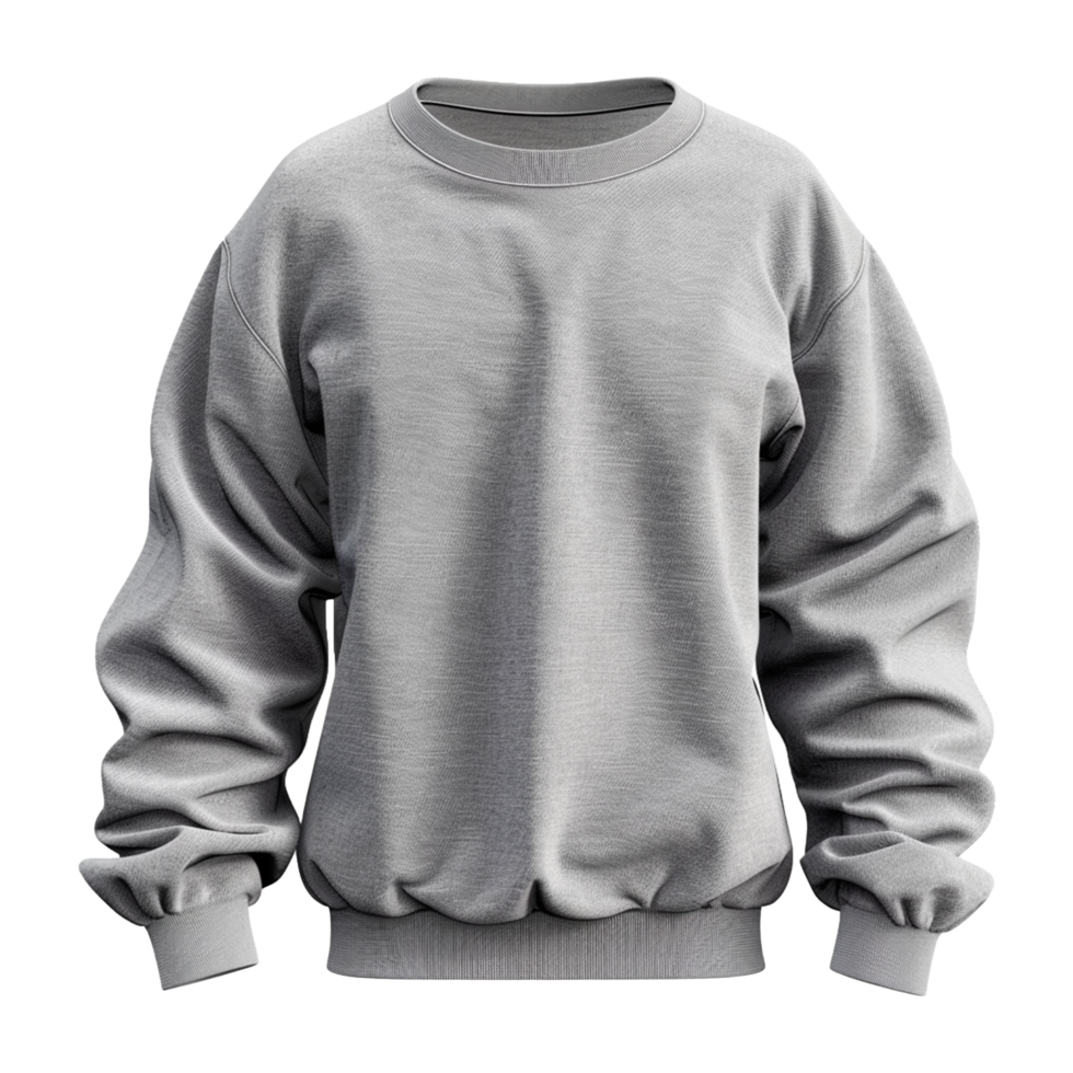 Ash sweatshirt isolated on transparent background png