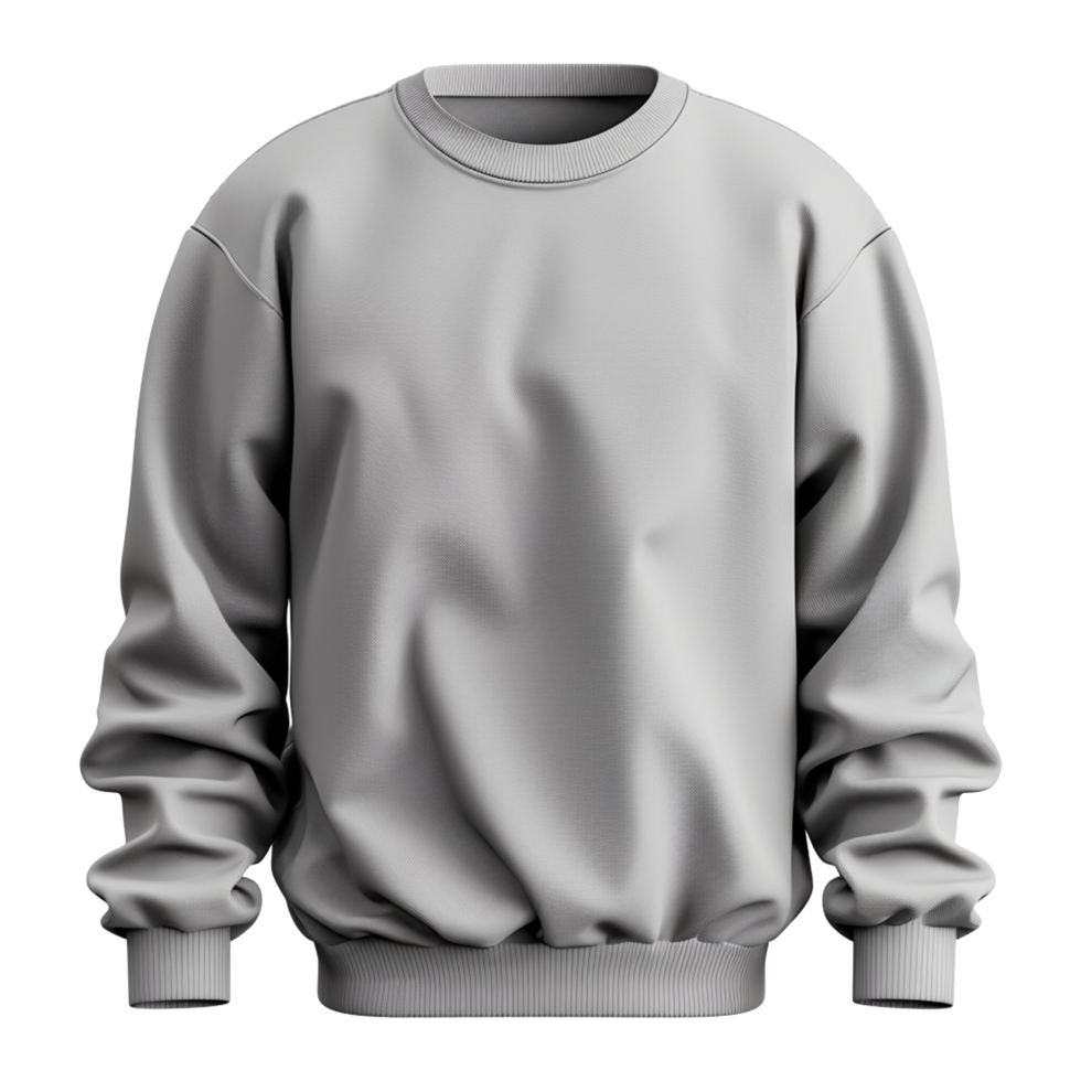 Ash sweatshirt isolated on transparent background png