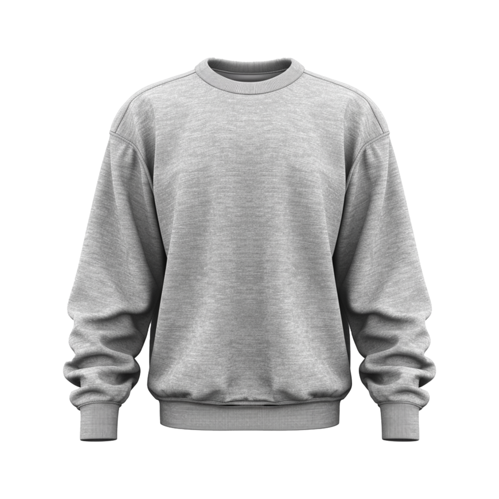 Ash sweatshirt isolated on transparent background png