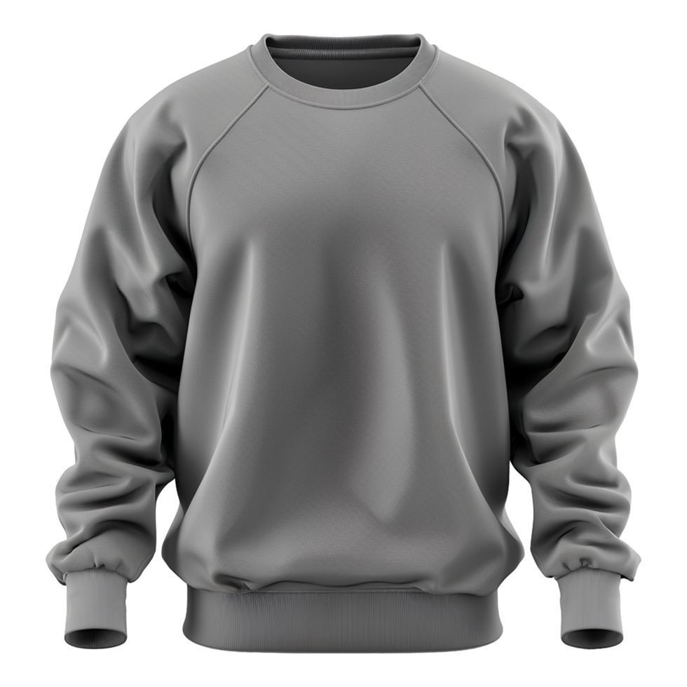 Ash sweatshirt isolated on transparent background png